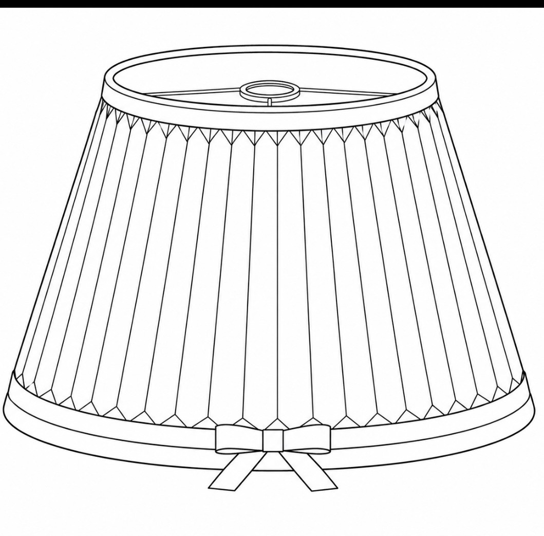 Dior-style pleated lampshade