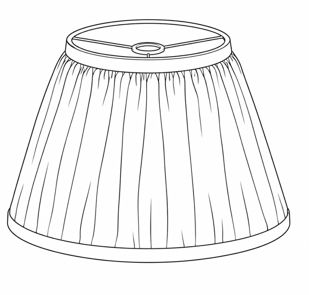 Gathered lampshade