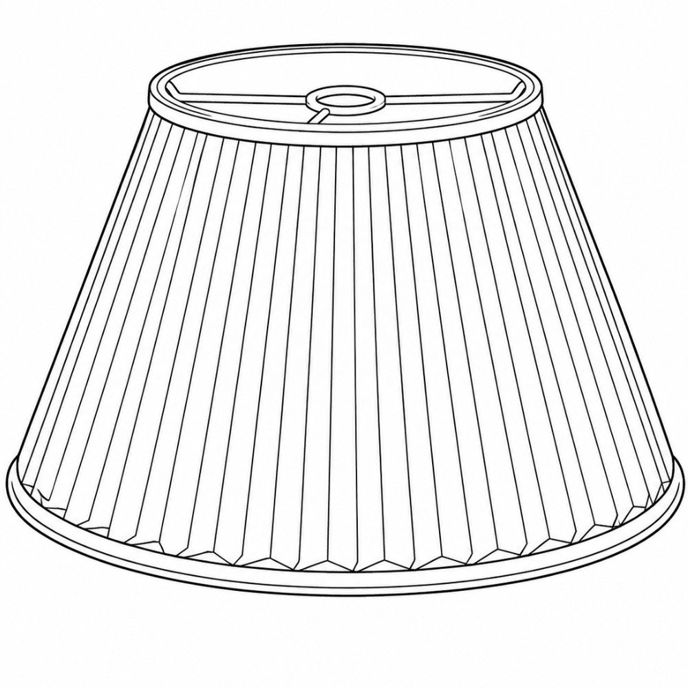 Pleated lampshade