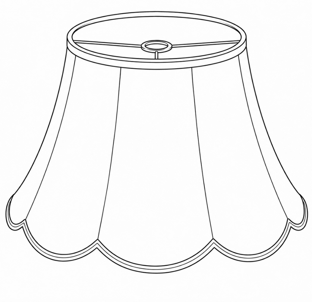 Scalloped lampshade